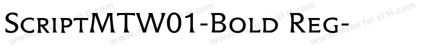 ScriptMTW01-Bold Reg字体转换